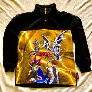 RARE!  Vintage Yu-Gi-Oh Boys Fleece Pullover Sweatshirt (Size M 10/12)